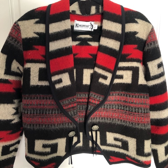 Vintage Wool Tribal Print Jacket - Picture 3 of 7